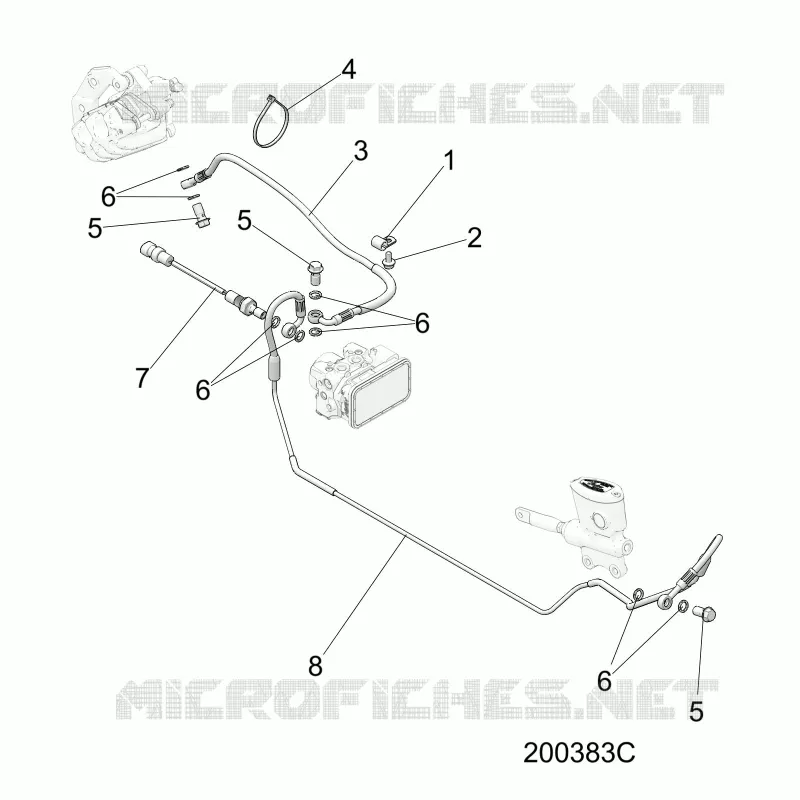 FREINS, FREIN LINE, REAR, ABS