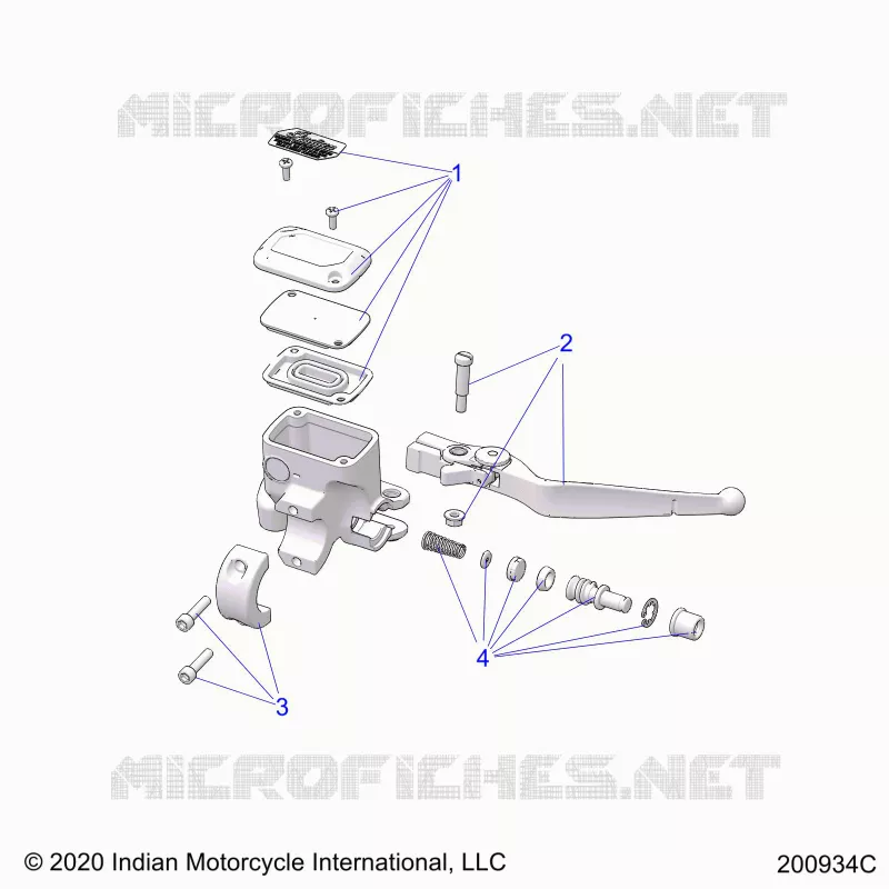 FREIN AVANT, LEVER AND MASTER CYLINDER