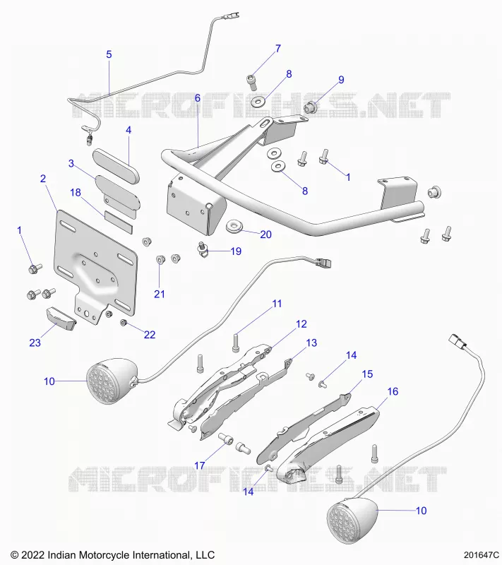 ELECTRICITE, REAR LIGHTING AND TURN SIGNALS (PACIFIC MODELS ONLY)