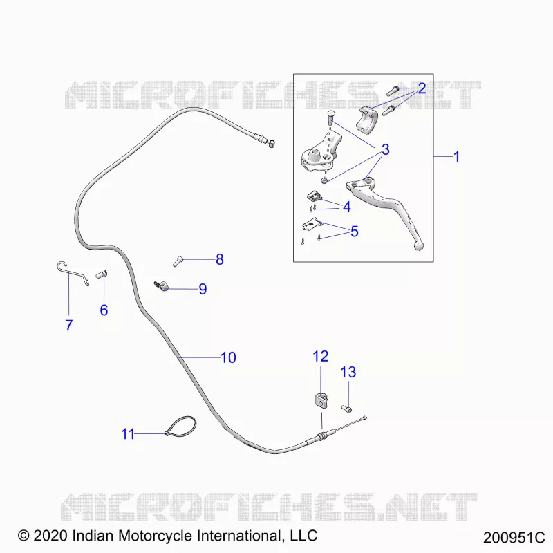 CONTROLS, LEVIER D'EMBRAYAGE AND CABLE
