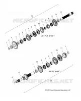 SYSTÃˆME DE TRANSMISSION, INPUT/OUTPUT SHAFT ASM.