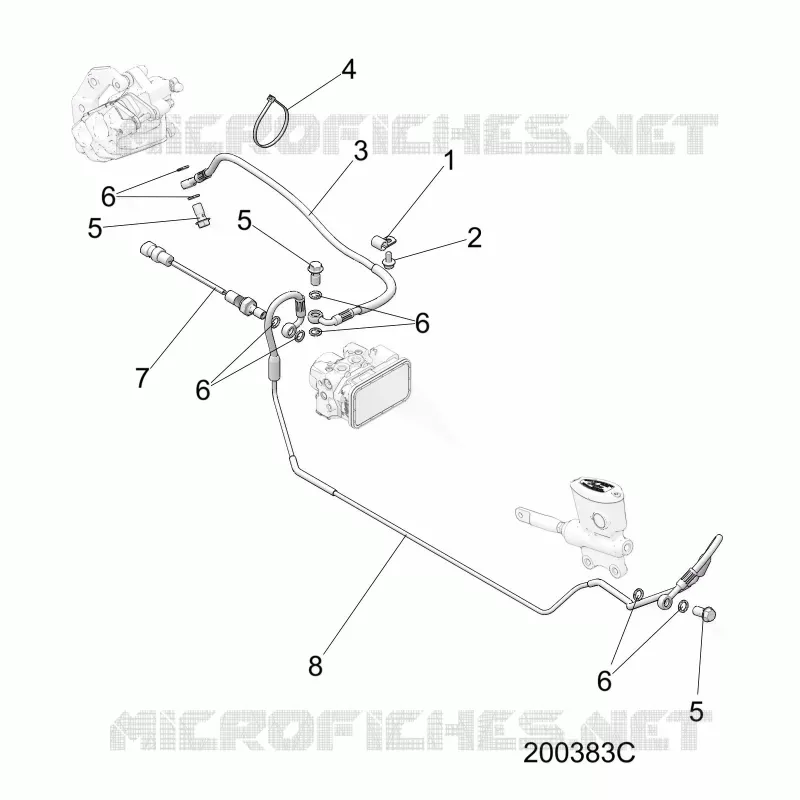 FREINS, FREIN LINE, REAR, ABS