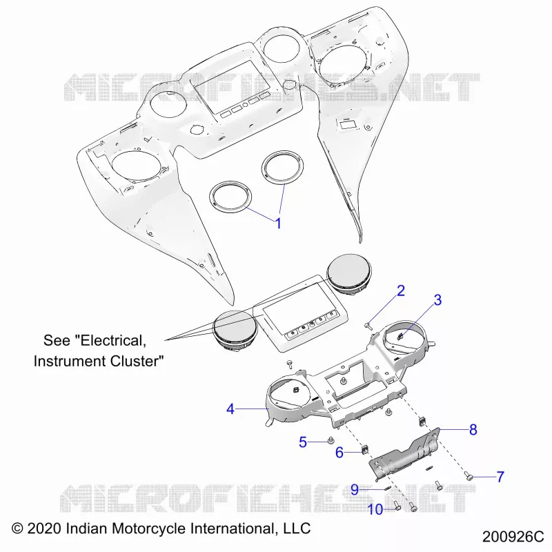CARENAGES ASM, INSTRUMENT PANEL MNTG.
