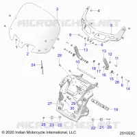CARENAGES ASM, WINDSHIELD MOUNT