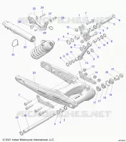 SUSPENSION ARRIERE ASM., SWING ARM AND SHOCK (E-PRELOAD)