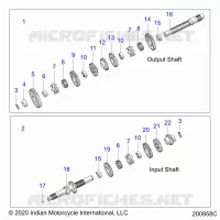SYSTÃˆME DE TRANSMISSION, INPUT/OUTPUT SHAFT ASM.