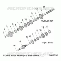 SYSTÃˆME DE TRANSMISSION, INPUT/OUTPUT SHAFT ASM.