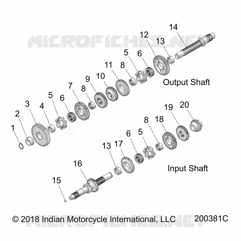 SYSTÃˆME DE TRANSMISSION, INPUT/OUTPUT SHAFT ASM.