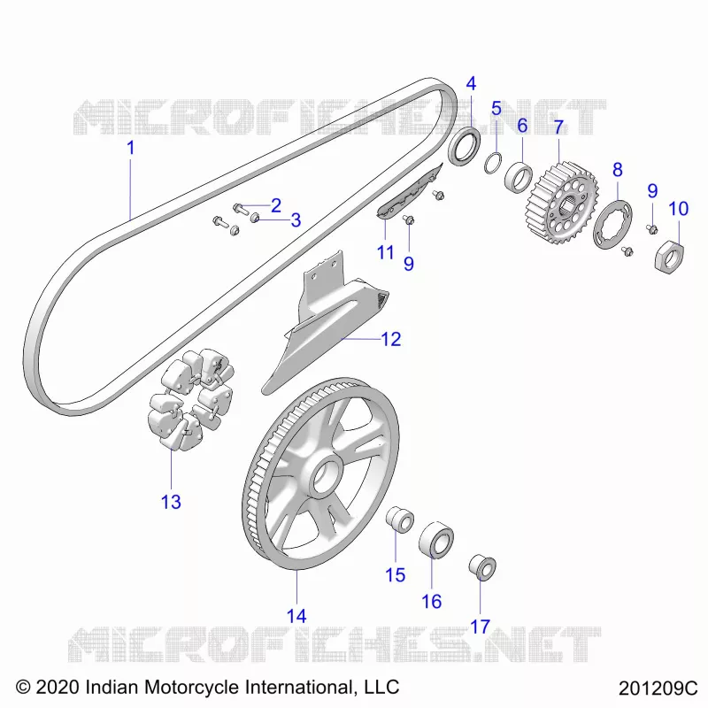 SYSTÃˆME DE TRANSMISSION, DRIVE SPROCKET, BELT AND GUARD