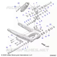 SUSPENSION ARRIERE ASM., SWING ARM AND SHOCK