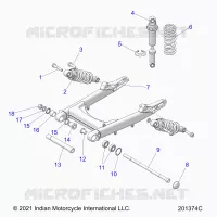 SUSPENSION ARRIERE ASM., SWING ARM AND SHOCKS