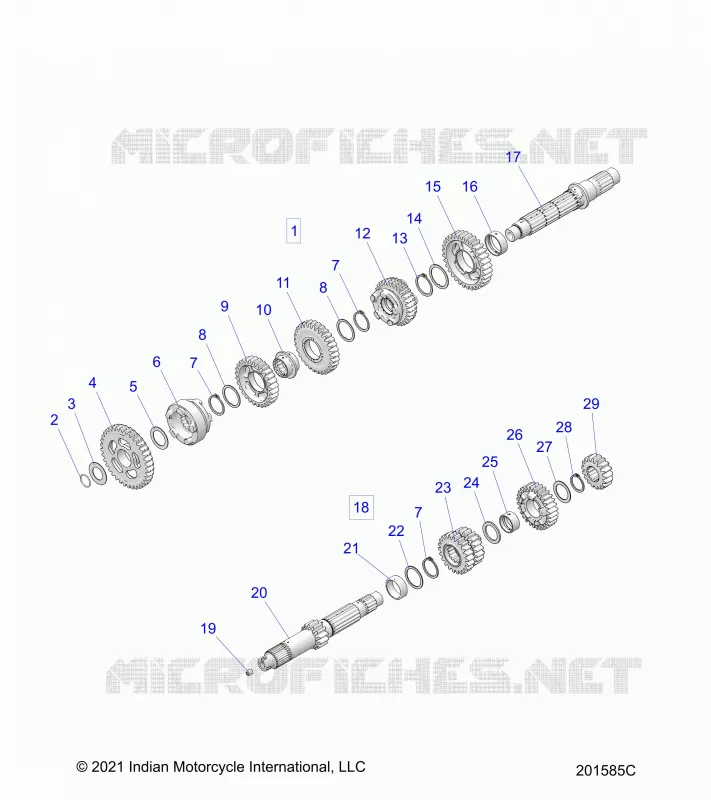 SYSTÃˆME DE TRANSMISSION, INPUT/OUTPUT SHAFT ASM.