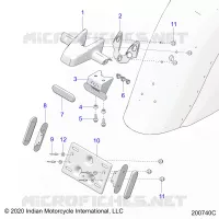 SUPPORT PLAQUE D'IMMATRICULATION/REAR LIGHT HOUSING