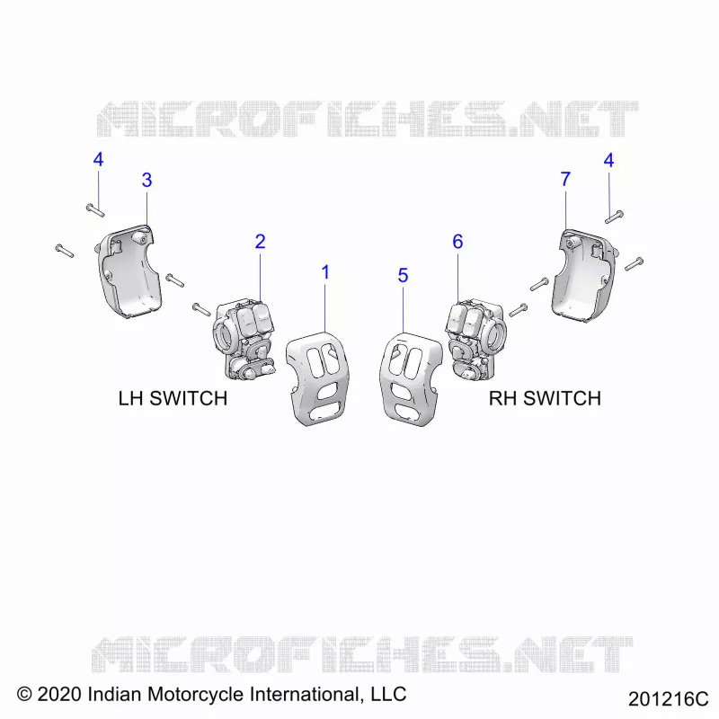 ELECTRICITE, SWITCH CONTROLS, LH/RH