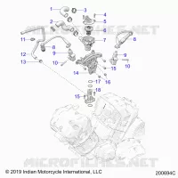 MOTEUR, IGNITION, THERMOSTAT HOUSING ASM.