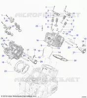 ENGINE, CULASSE, CAMSHAFT AND VALVE ASM.
