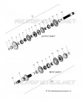 SYSTÈME DE TRANSMISSION, INPUT/OUTPUT SHAFT ASM.