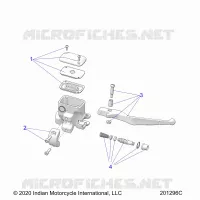 FREIN AVANT, LEVER AND MASTER CYLINDER