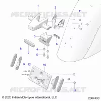 SUPPORT PLAQUE D'IMMATRICULATION/REAR LIGHT HOUSING