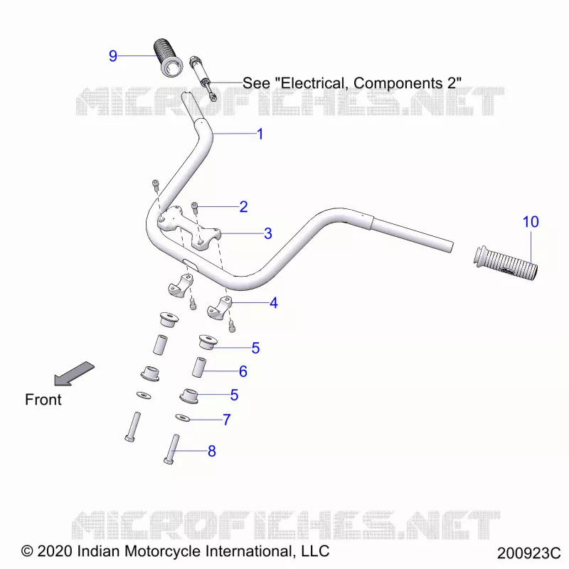 STEERING, FIXATION GUIDON AND GRIPS
