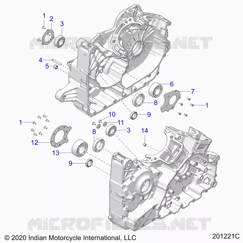 CARTERS MOTEUR BEARINGS