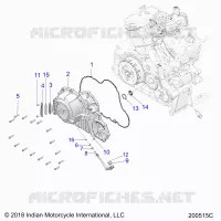 ENGINE, PRIMARY AND COUVERCLE D'EMBRAYAGE