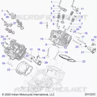 ENGINE, CULASSE, CAMSHAFT AND VALVE ASM.