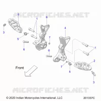 CHASSIS, DRIVER FOOTPEGS