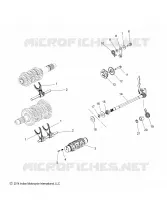 DRIVE TRAIN, FOURCHETTES DE SELECTION, RATCHET AND DRUM