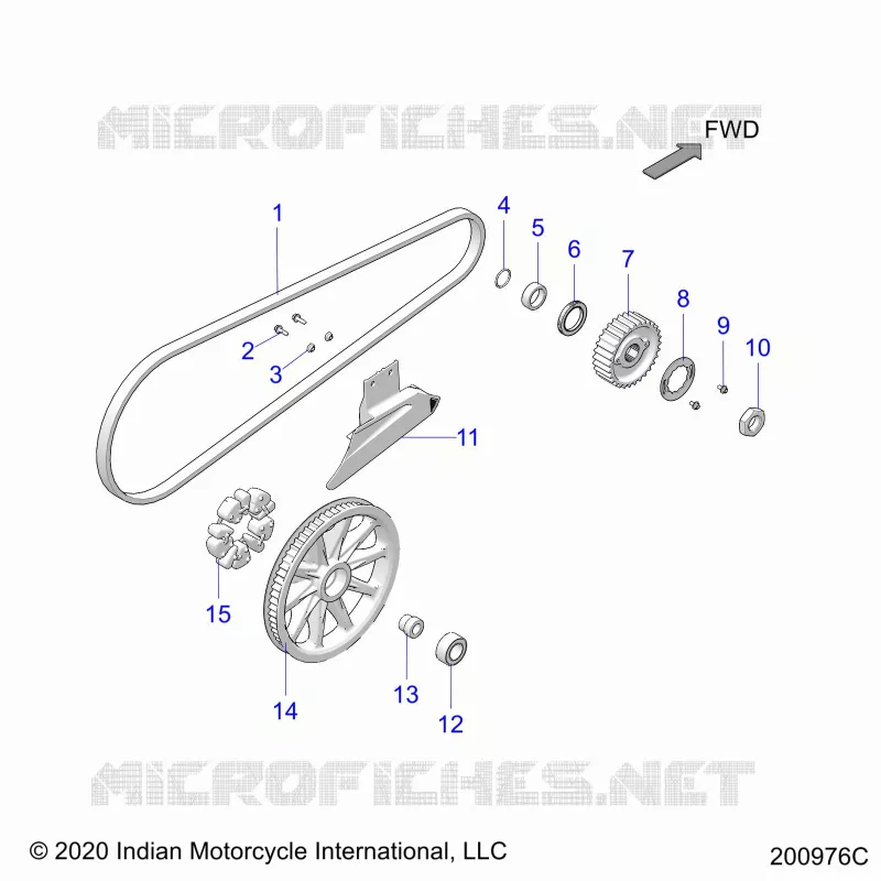 SYSTÃˆME DE TRANSMISSION, DRIVE SPROCKET, BELT AND GUARD
