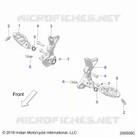 CHASSIS, DRIVER FOOTPEGS