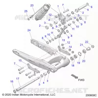 SUSPENSION ARRIERE ASM., SWING ARM AND SHOCK