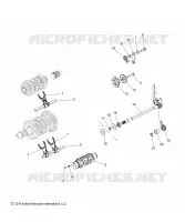 DRIVE TRAIN, FOURCHETTES DE SELECTION, RATCHET AND DRUM