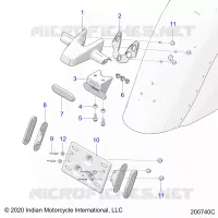 SUPPORT PLAQUE D'IMMATRICULATION/REAR LIGHT HOUSING
