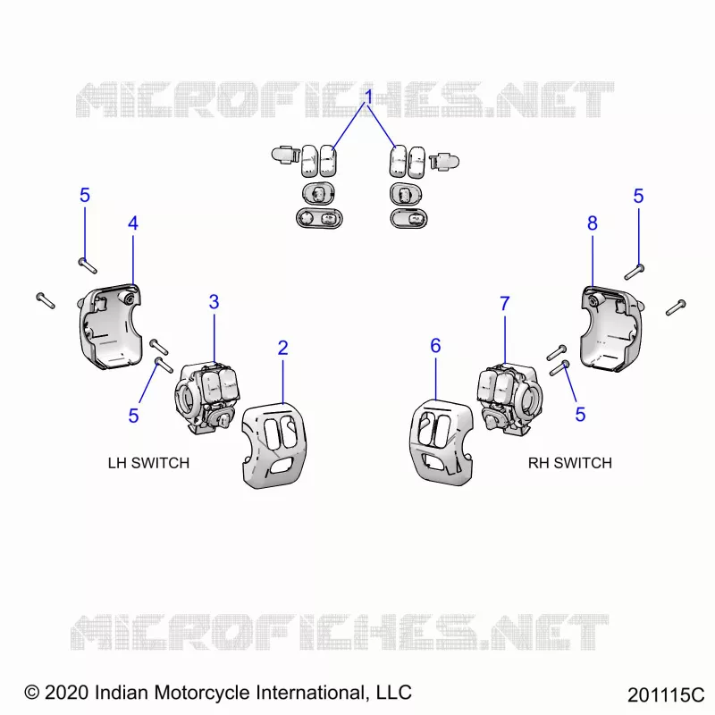 ELECTRICITE, SWITCH CONTROLS, LH/RH