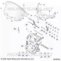 CARENAGES ASM, WINDSHIELD MOUNT