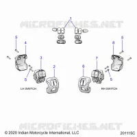 ELECTRICITE, SWITCH CONTROLS, LH/RH