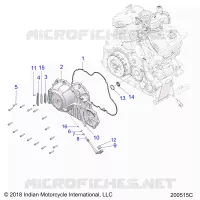 ENGINE, PRIMARY &amp; COUVERCLE D'EMBRAYAGE