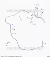CONTROLS, LEVIER D'EMBRAYAGE AND CABLE