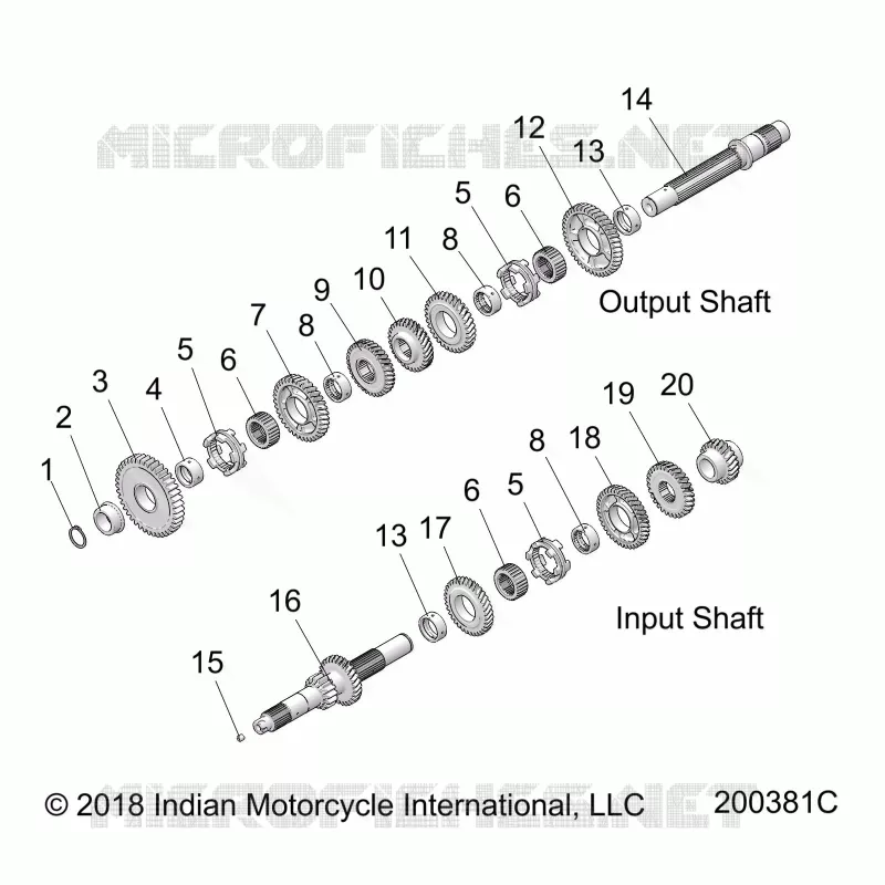 SYSTÃˆME DE TRANSMISSION, INPUT/OUTPUT SHAFT ASM.