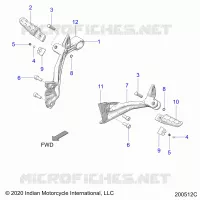 CHASSIS, PASSENGER FOOTPEGS