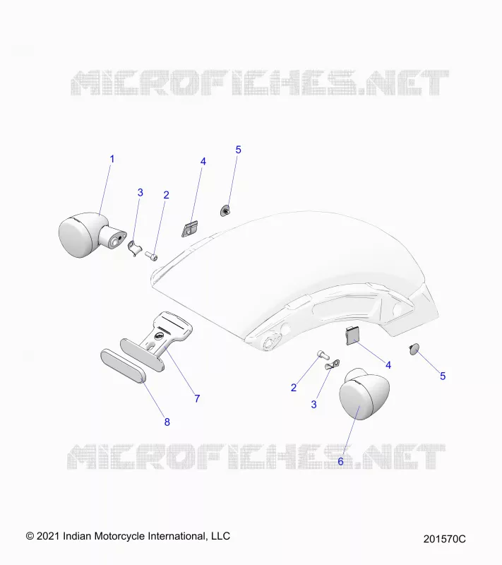 ELECTRICITE, REAR TURN SIGNALS AND REFLECTOR