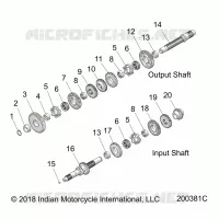 SYSTÃˆME DE TRANSMISSION, INPUT/OUTPUT SHAFT ASM.