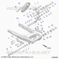 SUSPENSION ARRIERE ASM., SWING ARM AND SHOCK