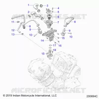 MOTEUR, IGNITION, THERMOSTAT HOUSING ASM.