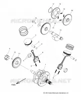 ENGINE, PISTON AND VILEBREQUIN