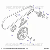 SYSTÃˆME DE TRANSMISSION, DRIVE SPROCKET, BELT AND GUARD