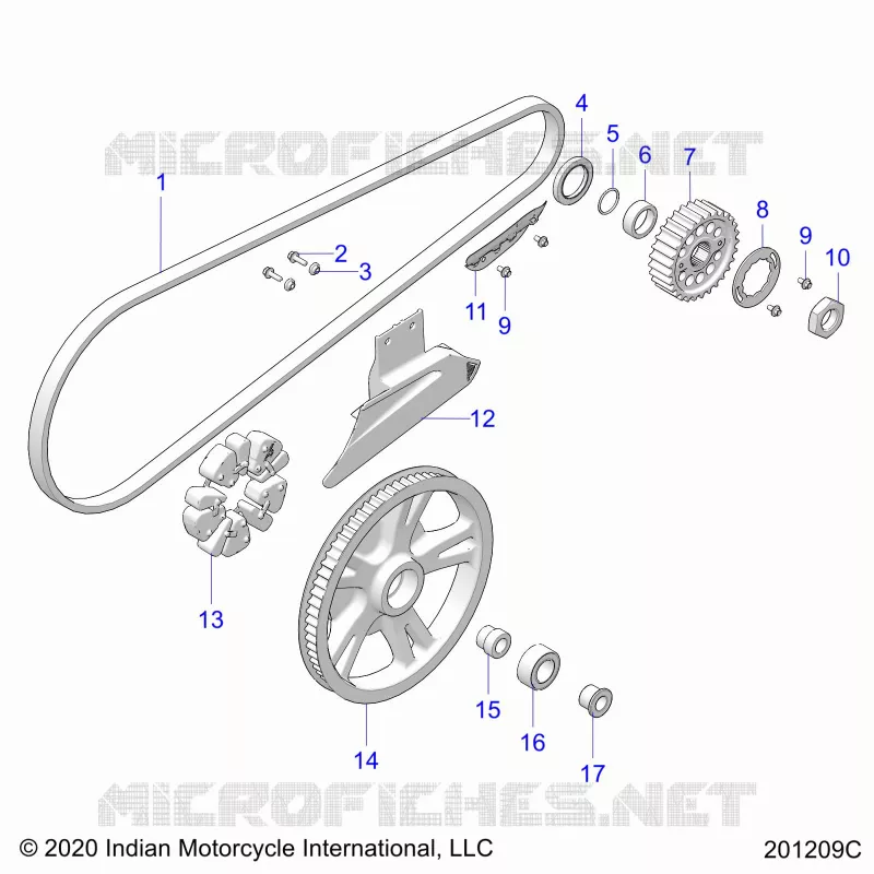 SYSTÃˆME DE TRANSMISSION, DRIVE SPROCKET, BELT AND GUARD
