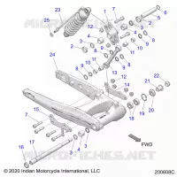 SUSPENSION ARRIERE ASM., SWING ARM AND SHOCK