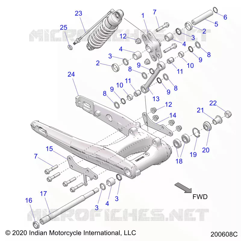 SUSPENSION ARRIERE ASM., SWING ARM AND SHOCK